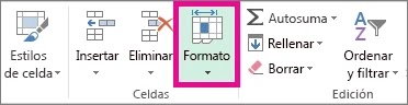 Herramienta de formatos en excel