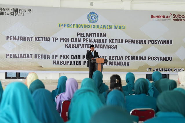  Lantik PJ Ketua TP PKK Polman- Mamasa Bahtiar Harap Maksimalkan Fungsi Posyandu Kawan Asta Cita Presiden