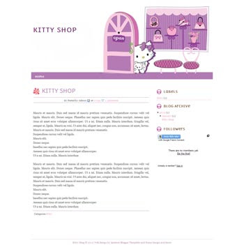 Kitty Store blogger template. cute design blogger template. download online store template for blog