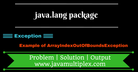 Demo of ArrayIndexOutOfBoundsException present in java.lang package.