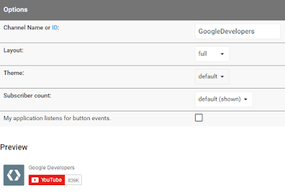 how to add youtube channel button in blogger