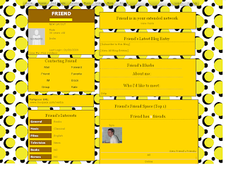 Yellow Polka Dot Myspace Layout