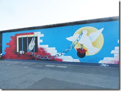 Berlin Wall art painted in 2009 for 10th anniversary of fall of wall