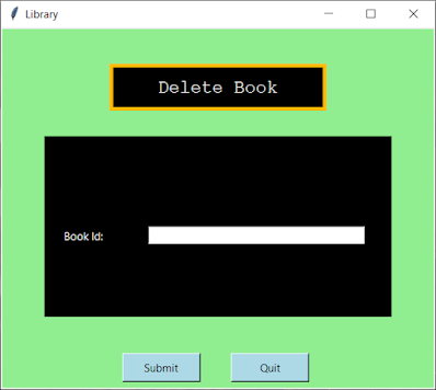 Delete book from Library