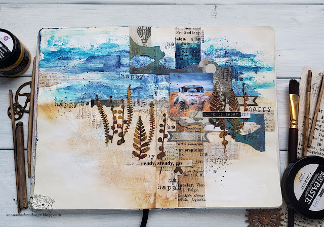 @nastyalena #artjournal #mixedmedia