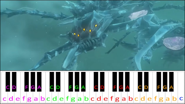 Colgera Wind Dungeon Boss Battle (Zelda Tears of the Kingdom) Piano / Keyboard Easy Letter Notes for Beginners