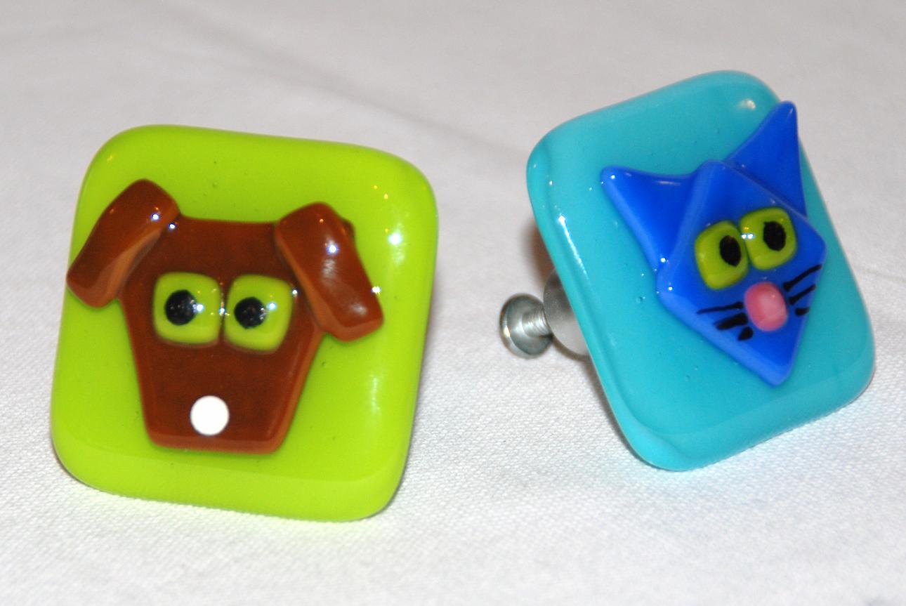 Kitchen cabinet pull Fused Glass CabiPulls