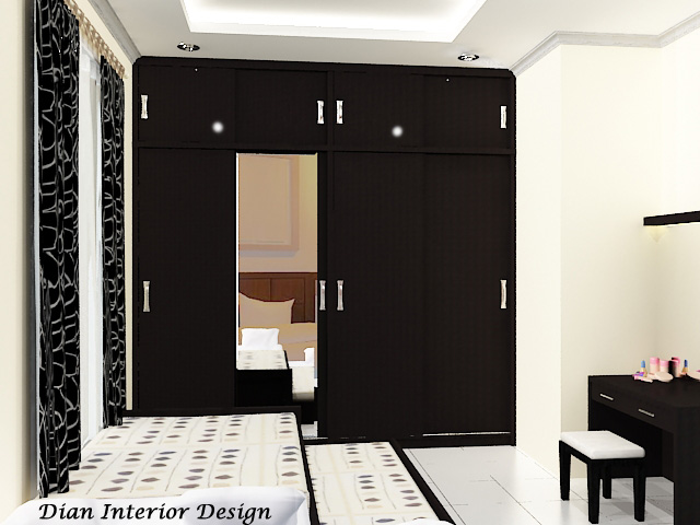  LEMARI  PAKAIAN  SLIDING 4 PINTU Dian Interior Design