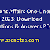 Current Affairs One-Liners April 2023: Download Questions & Answers PDF