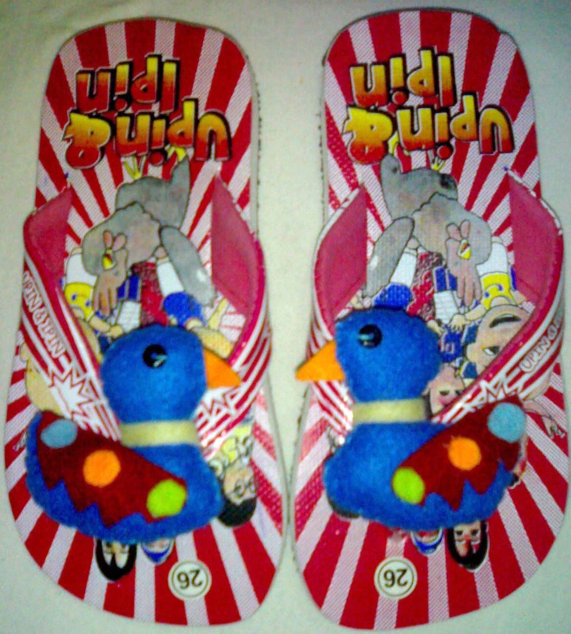 usaha kami sandal  boneka karakter SANDAL  KARET  UPIN IPIN