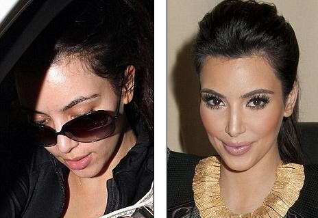 kim kardashian makeup and hair. Kim and her makeup artists use