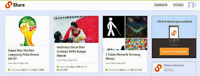 Mendapat Uang Dengan Share Berita Ke Sosmed dengan 8Share