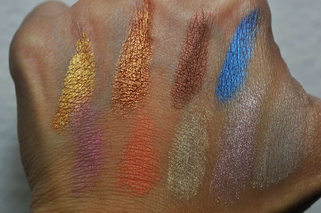 22 Bella Gold (metallic), 23. Bella Copper (metallic), 24 Bella Bronze (metallic), 25 Bella Cobalt (satin matte), 26 Bella Fuchsia (satin matte), 27 Bella Mandarin (satin matte)