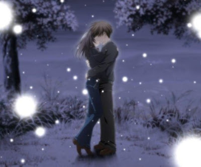 sad anime couples pictures. couple kissing images. anime