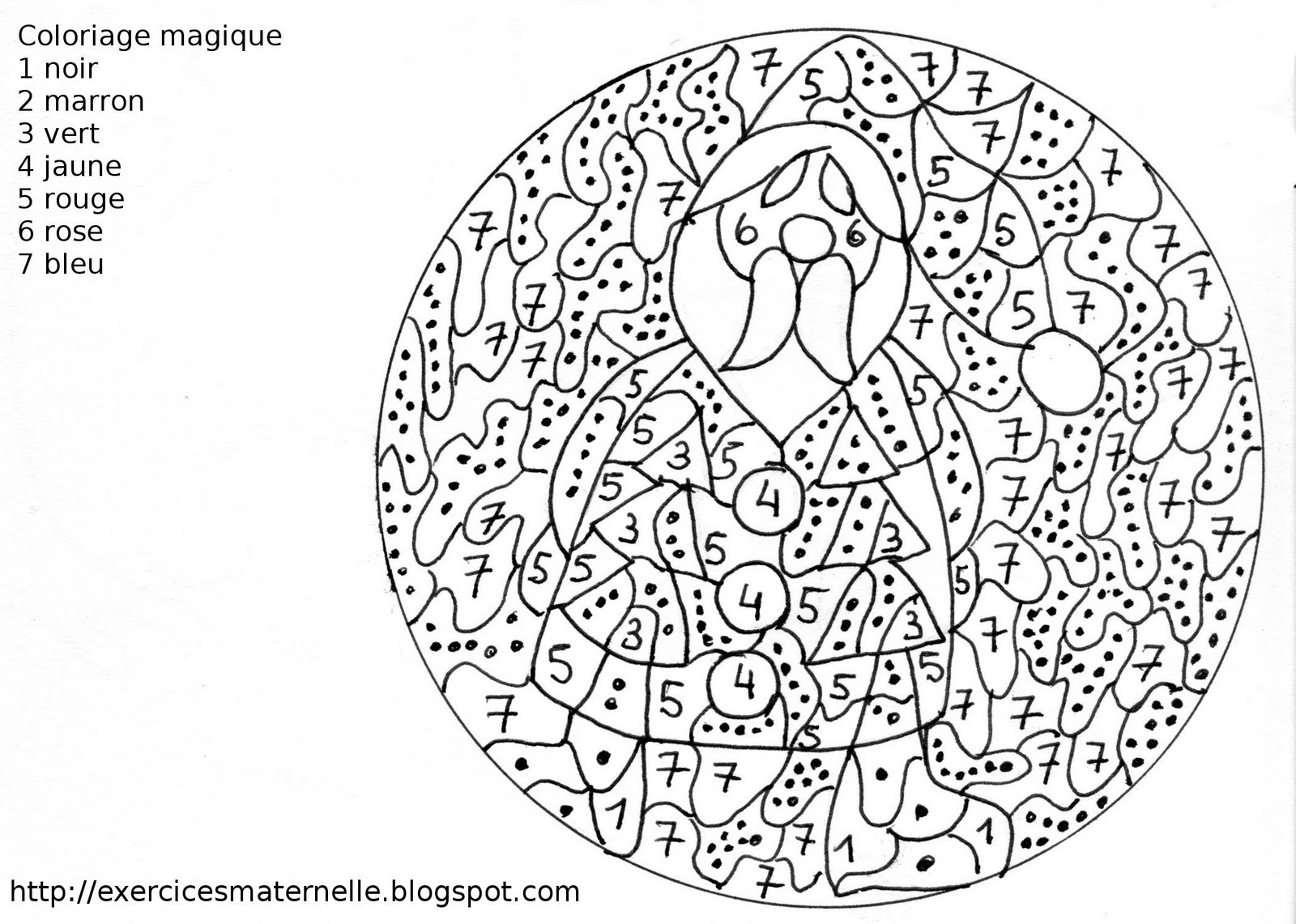 Coloriage magique le p¨re No l