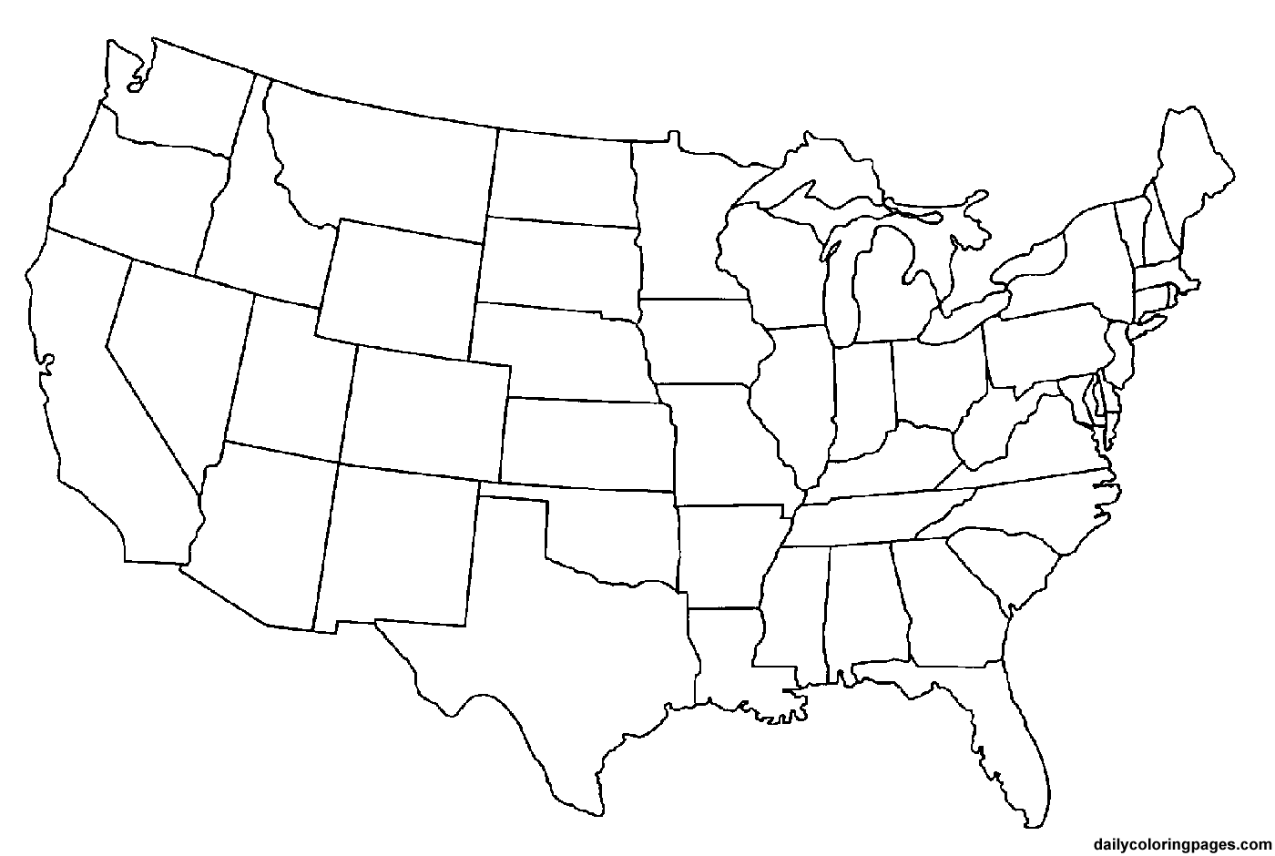 Printable Map Of The United States