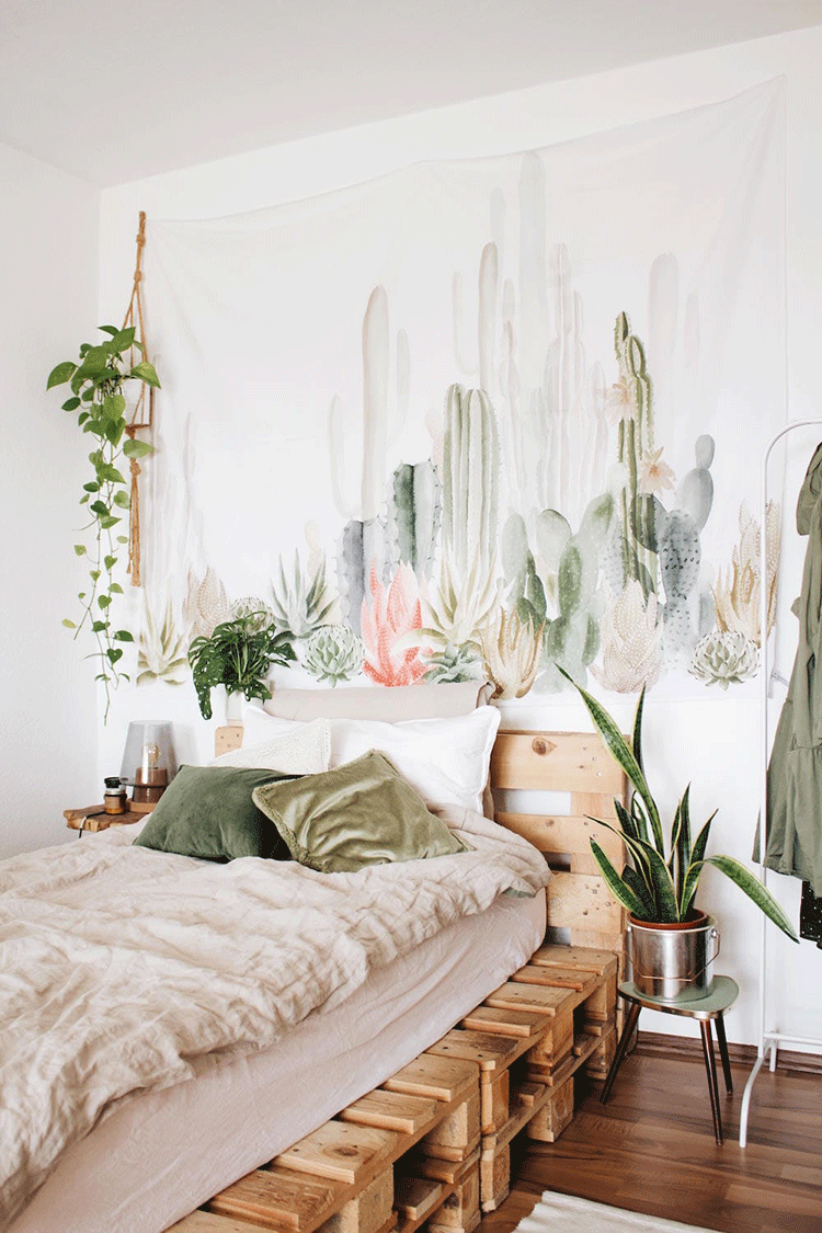 decoracion-dormitorio-estilo-raw-plantas-wabi-sabi