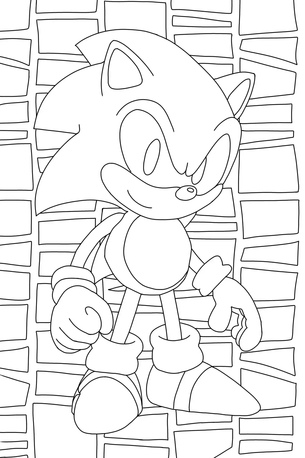 sonic the hedgehog coloring page