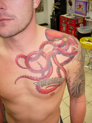 Many of the octopus tattoo show this creature in an unusual way