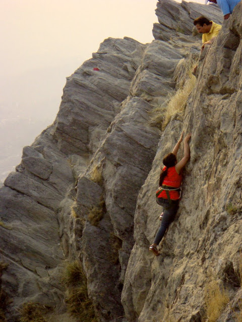 After taking 3-4 steps upwards, my legs were shaking. And let me share that it was 4th time that I was doing rock climbing. Before that I had done in Spiti, Malana and Great National Himalayan park in Kullu. It took approximately 10 minutes for me to settle down and move up. There was a time when I was feeling that I would not be to able to complete it and how to even go down. Thanks to all my friends for encouraging me and finally I could finish it. It remained as one of the memorable moments from our Mukteshwar trip.