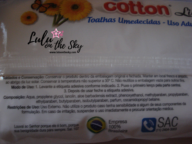 Cotton Line Toalhas Umedecidas Uso Adulto: eu testei - blog lulu on the sky