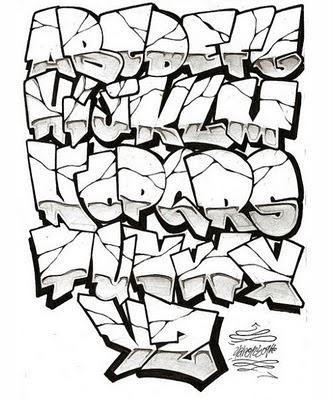Draw_Graffiti_Alphabets_sketch_A-Z_Stone_design