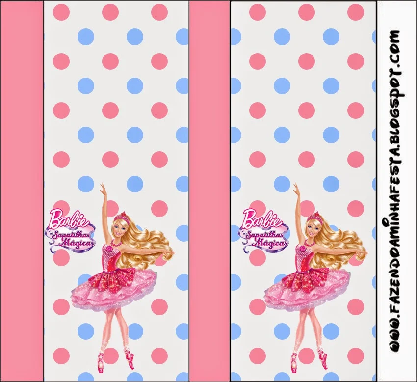 Barbie Magic Shoes Free Printable  Labels.