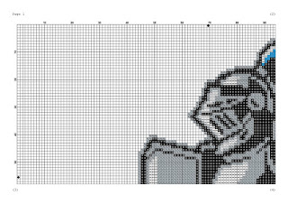 Knight cross stitch pattern - Tango Stitch