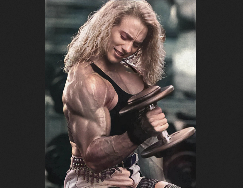 Incredible female bodybuilder by the name of Denise Rutkowski