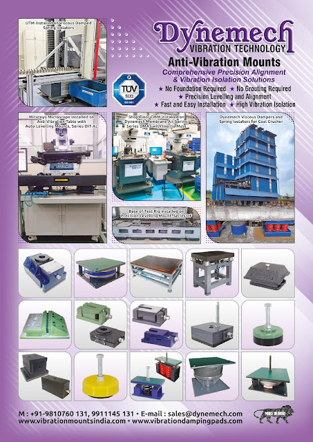 •	Dynemech's catalog showcasing a wide range of anti-vibration mounts and isolation solutions. •	different types of dynemech anti vibration mounts and their applications in various industries. •	membrane air springs, rubber air springs, wedge mounts, screw support mounts, and other vibration control solutions. •	Application scenarios including CNC machines, injection moulding machines, forging hammers, power presses, textile machines, and more.