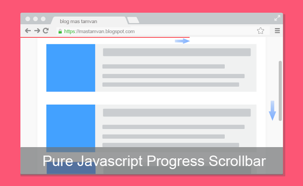 Progress Scrollbar Pure JavaScript