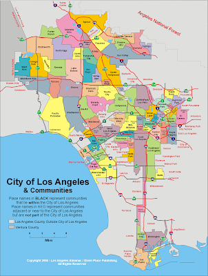 Los Angeles City Map Pictures