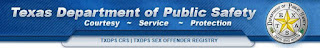 Texas Department of Public Safety Sex Offender Registry logo.