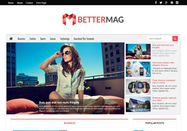 Better Mag Blogger Template