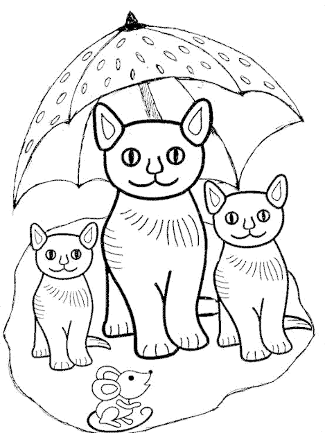 Kitty Cat Coloring Pages 