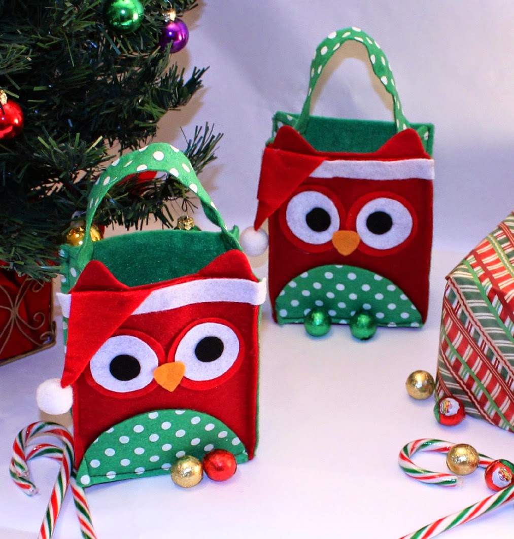 Lillian Vernon, treat holders, Christmas Treat Bags, Christmas Owls