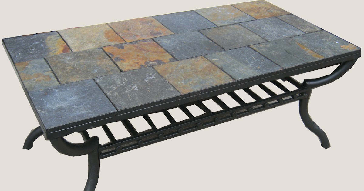 Uhuru Furniture & Collectibles: Slate Tile Coffee Table SOLD