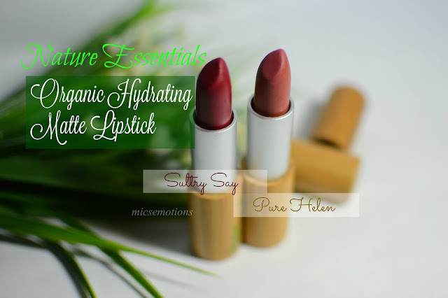 nature essentials organics hydrating matte lipstick micsemotions