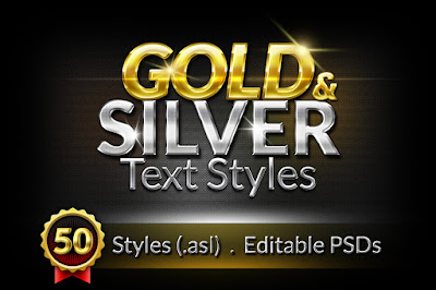 50 Gold & Silver Text Styles