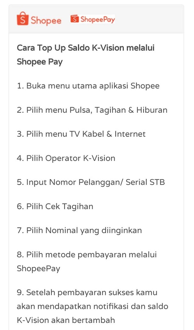 top up voucher  kvision via shopee