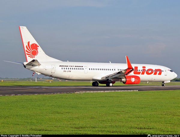 Pesawat Lion Air B737-900ER reg PK-LFM