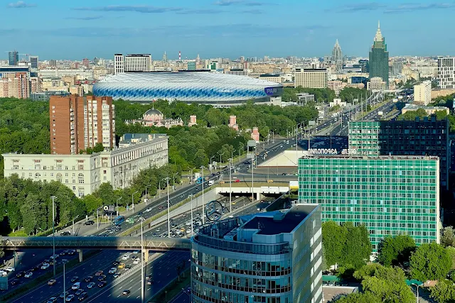 Ленинградский проспект, вид из бизнес-центра SkyLight