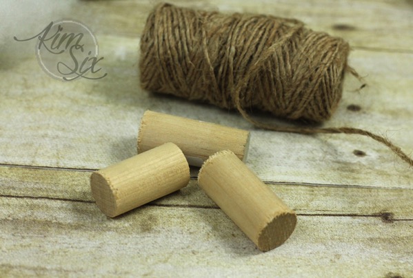 Wooden dowel as pumpkin stem