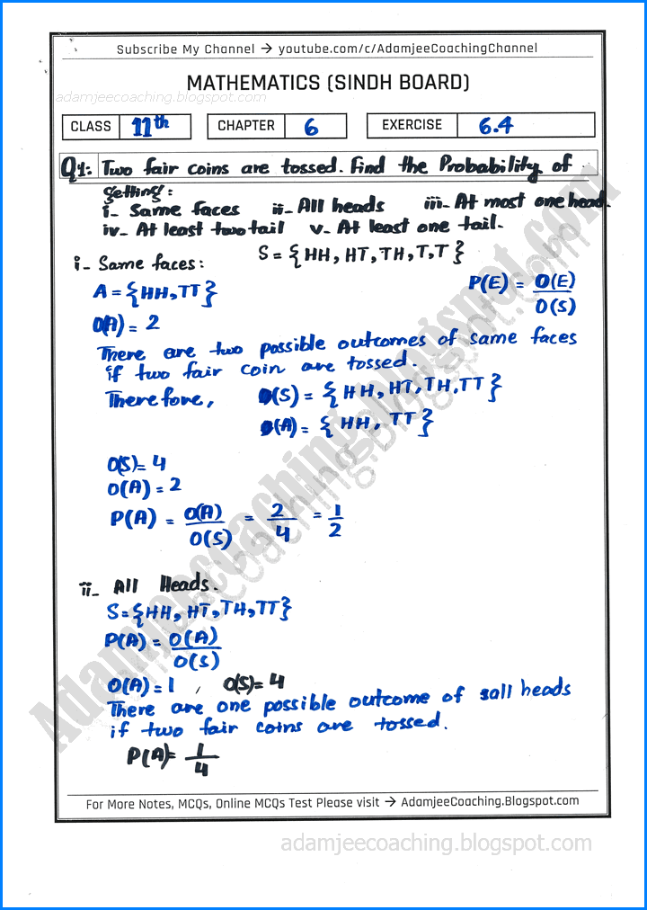 permutation-combination-and-probability-exercise-6-4-mathematics-11th