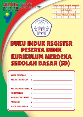 BUKU INDUK SD KURIKULUM MERDEKA,BUKU INDUK SISWA SD KURIKULUM MERDEKA,Buku Induk Register Peserta Didik Kurikulum Merdeka SD,buku induk sd register kurikulum merdeka terbaru