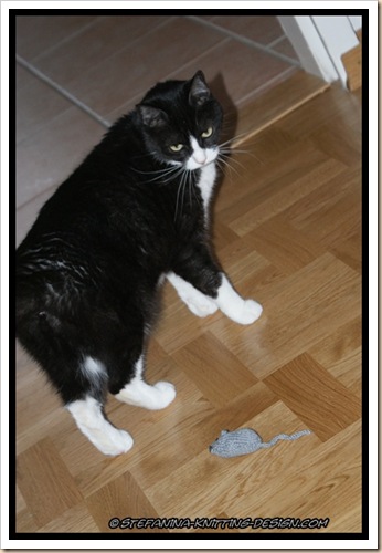 Knitted mouse and Bonnie (4)