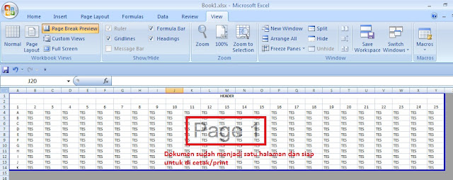 Cara Mencetak Dokumen Ms. Excel 2007 dengan Kertas F4