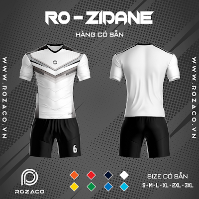 Áo Không Logo Rozaco RO-ZIDANE Màu Trắng