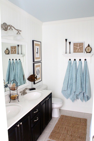 Coastal Bathroom - Just a Girl Blog