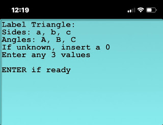 Triangle Program for GrafNCalc83